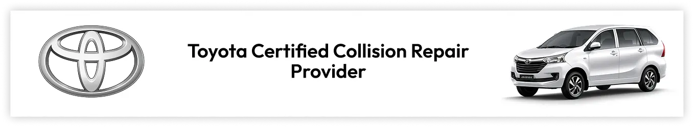 Toyota certified auto body repair, showcasing the expertise of Network Auto Body in restoring Toyota vehicles.